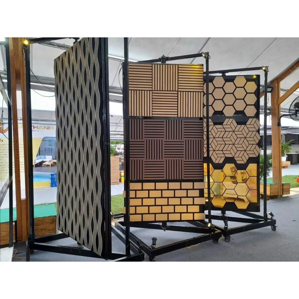 Pvc Panel Background - ألواح جدارية مضلعة مغطاة بالـ PVC
